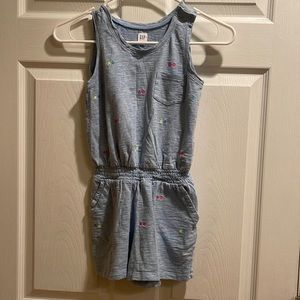 Gap girls medium blue with stars one piece shorts jumper